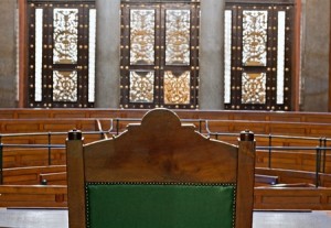 Inside a court room view from judges chair image