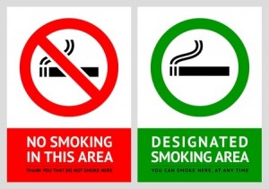 No smoking area designated area image